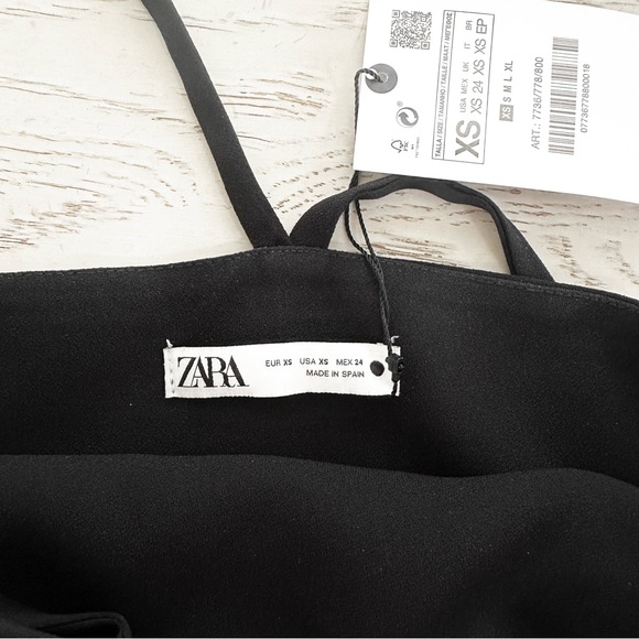 ZARA | NWT LONG DRAPED STRAPPY SEXY MAXI DRESS HIGH SLIT FORMAL GOWN PROM - Picture 13 of 13